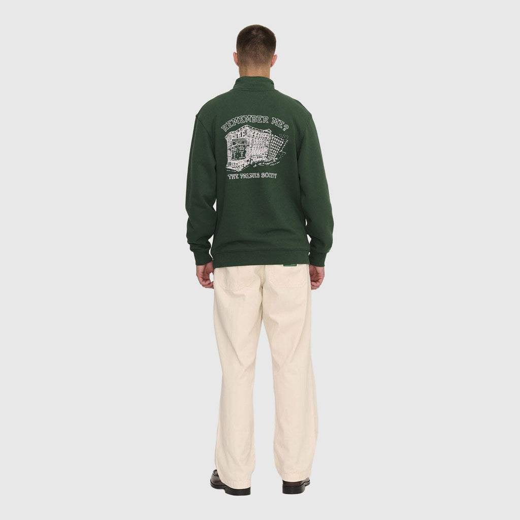 Palmes Remember Zip Sweatshirt - Dark Green Sweatshirt Palmes 