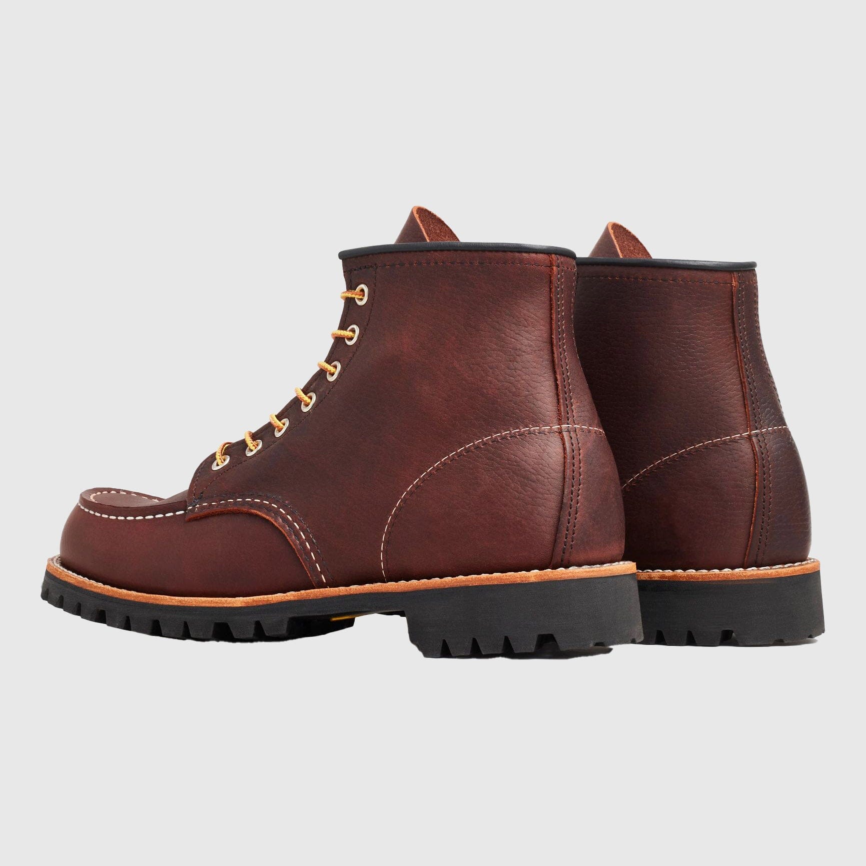 Red Wing Roughneck Moc Toe Boots - Briar Oil Slick Boots Red Wing 