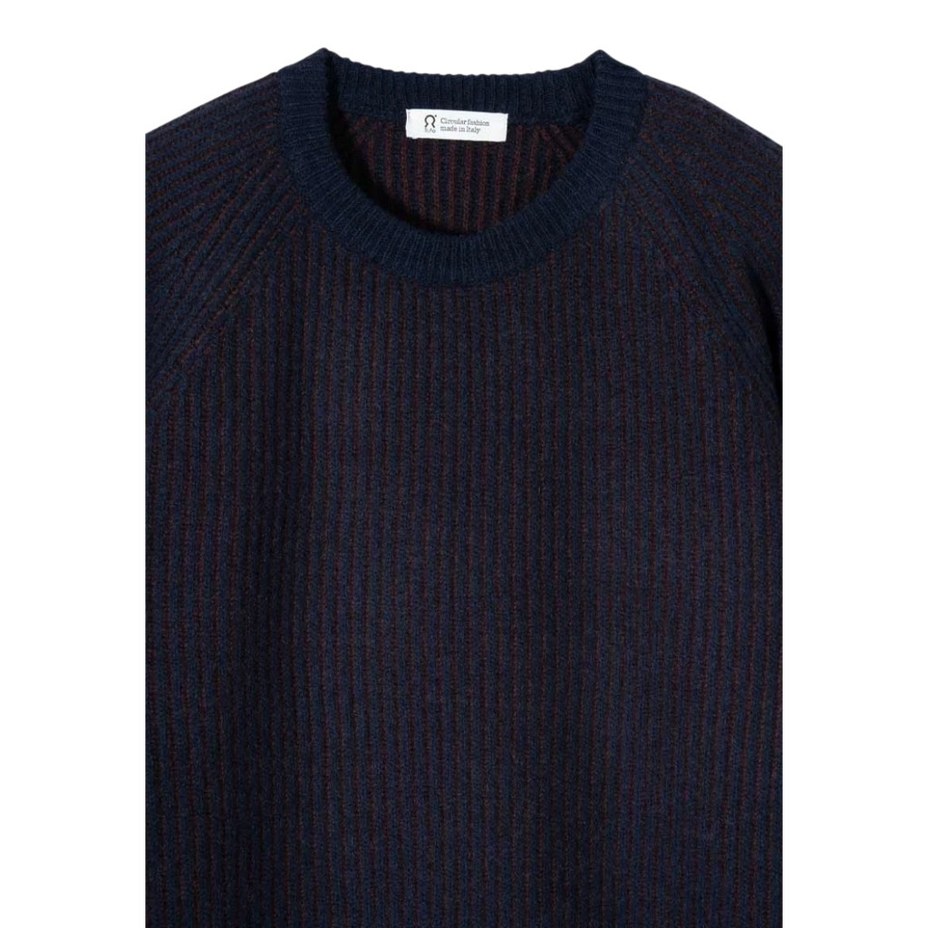 Rifò - Amedeo Cashmere Genser - Blu-Marrone Genser Rifò 