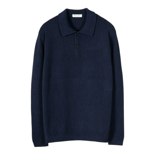 Rifò - Bernardo Cashmere Polo - Blu Mora Genser Rifò 