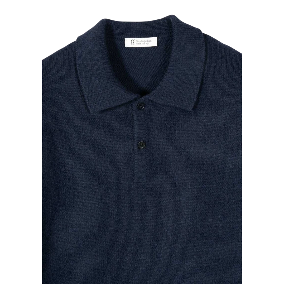 Rifò - Bernardo Cashmere Polo - Blu Mora Genser Rifò 