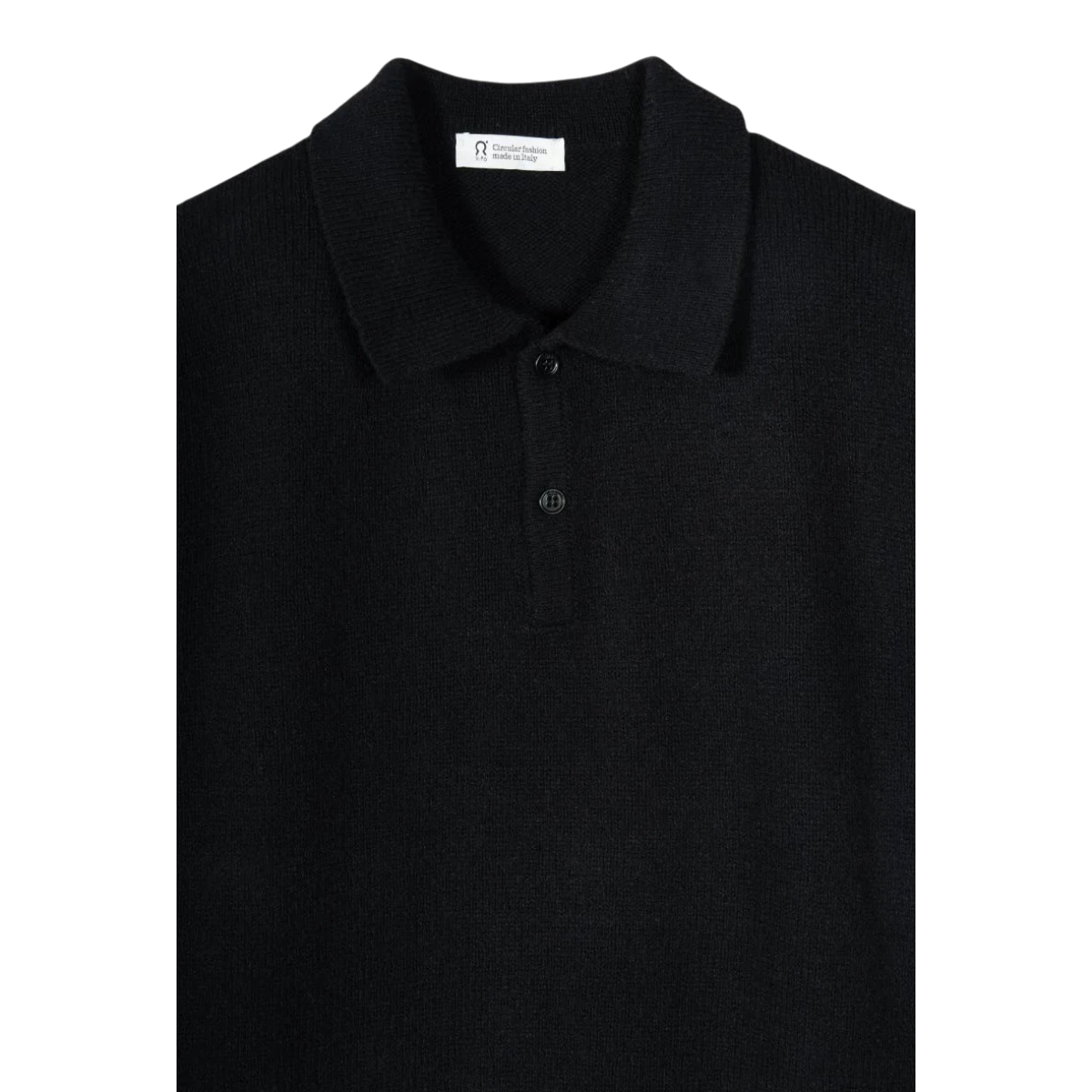 Rifò - Bernardo Cashmere Polo - Nero Ardesia Genser Rifò 