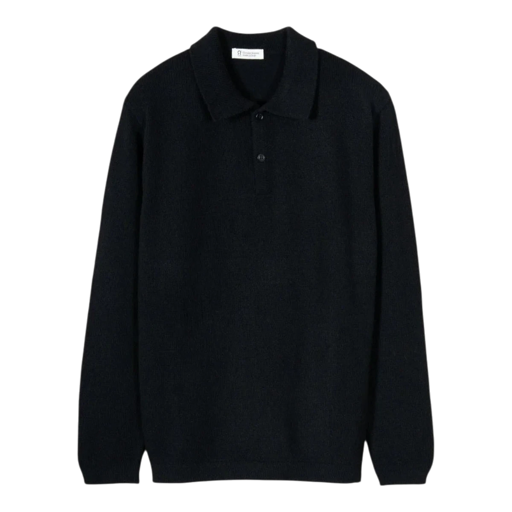 Rifò - Bernardo Cashmere Polo - Nero Ardesia Genser Rifò 