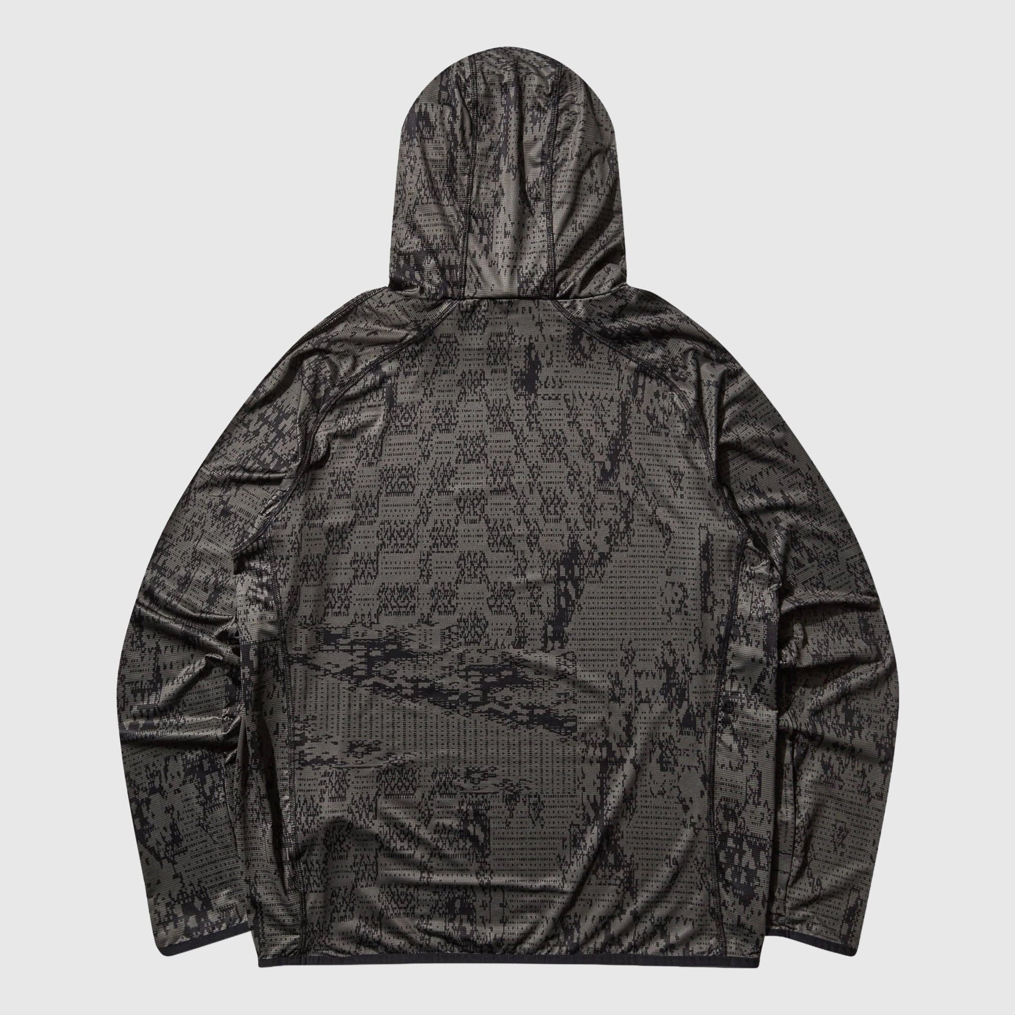 ROA Laki Melted Print UV Hoodie - Olive Hooded Sweatshirt ROA 
