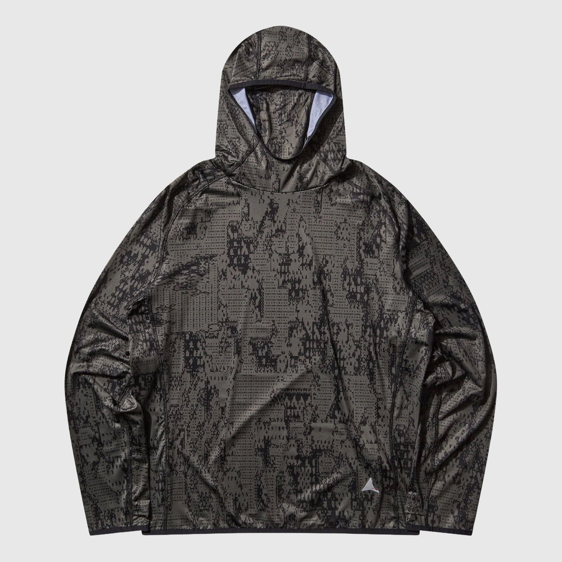 ROA Laki Melted Print UV Hoodie - Olive Hooded Sweatshirt ROA 