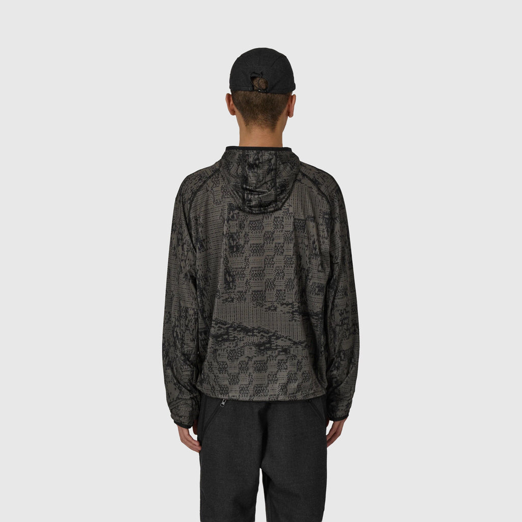 ROA Laki Melted Print UV Hoodie - Olive Hooded Sweatshirt ROA 