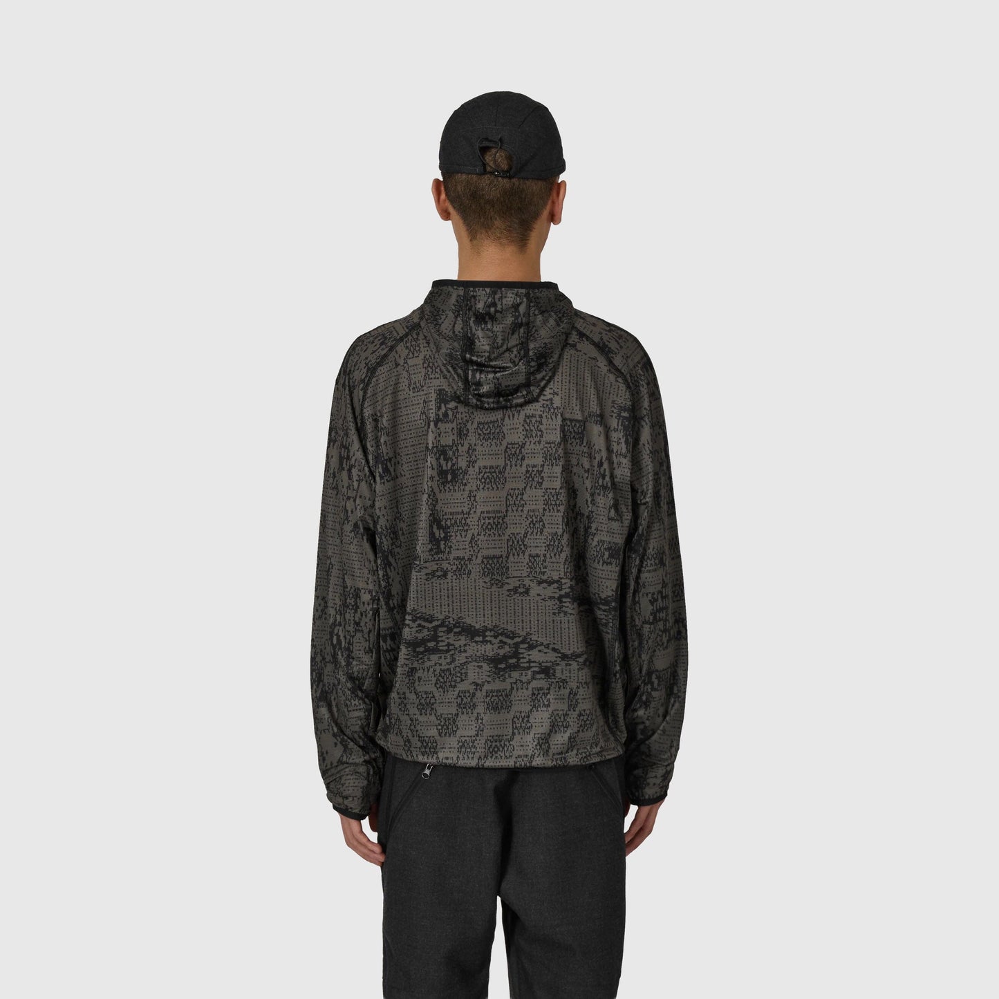 ROA Laki Melted Print UV Hoodie - Olive Hooded Sweatshirt ROA 