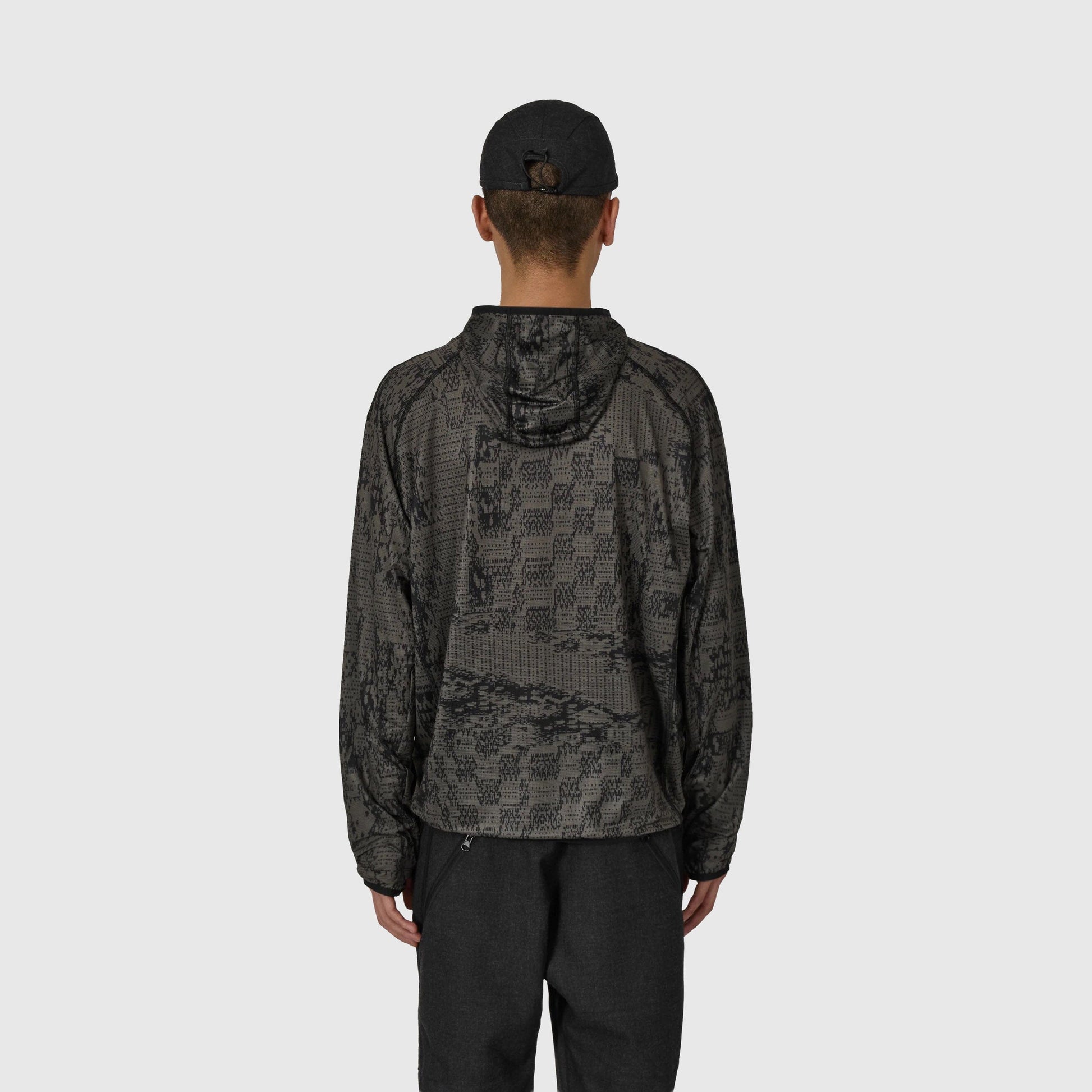 ROA Laki Melted Print UV Hoodie - Olive Hooded Sweatshirt ROA 