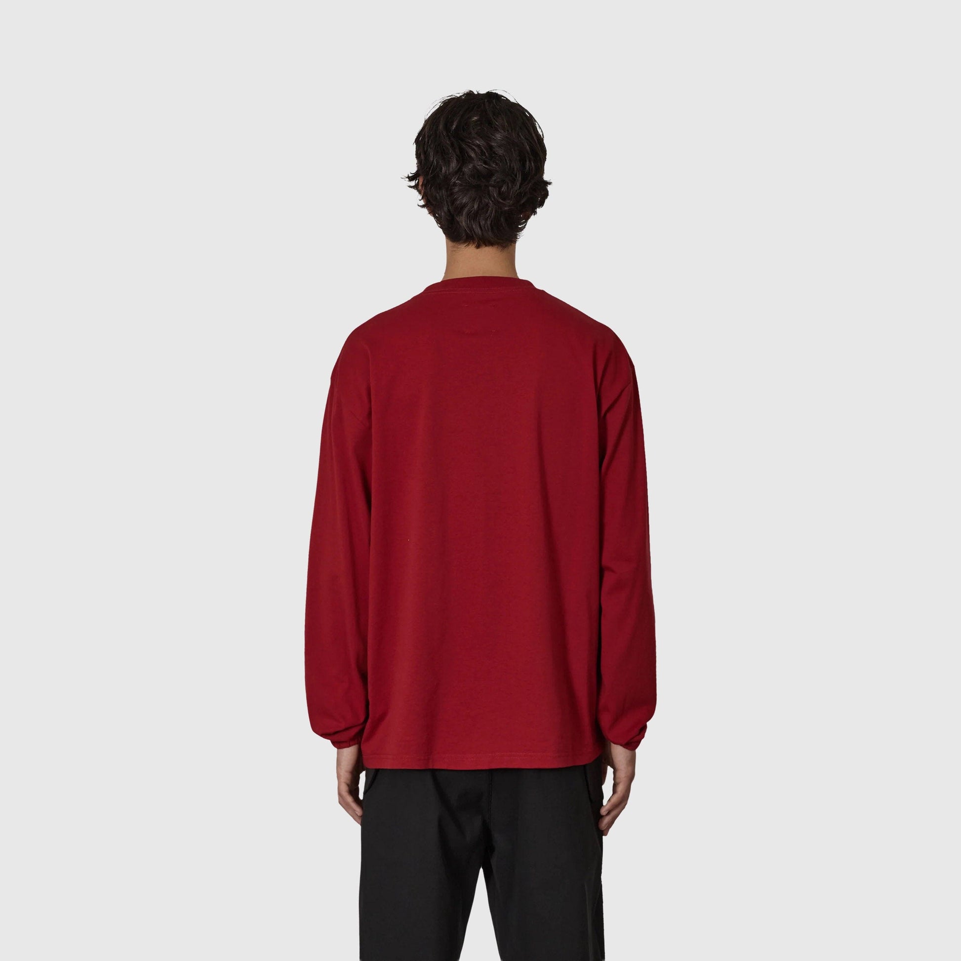 ROA Logo Organic Long Sleeve - Dark Red Longsleeve ROA 