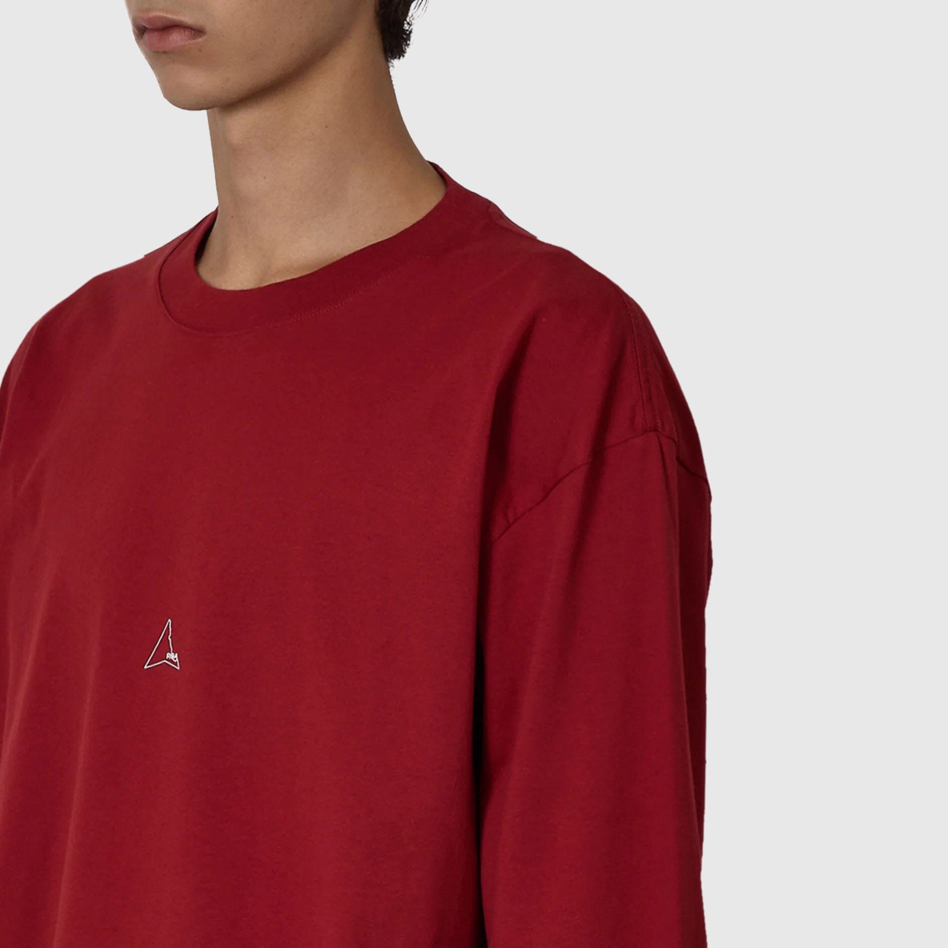 ROA Logo Organic Long Sleeve - Dark Red Longsleeve ROA 