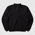 ROA Pinched Wool Knit Polo - Black Knitwear ROA 