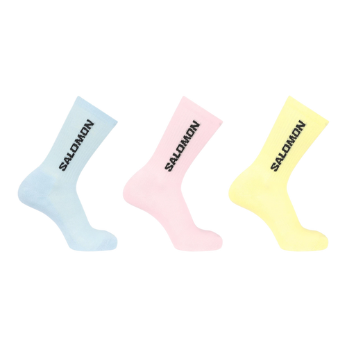 Salomon - Everyday Crew 3-Pack sokker - Brunnera Blue/Dusty Yellow/Icy Pink Sokker Salomon 