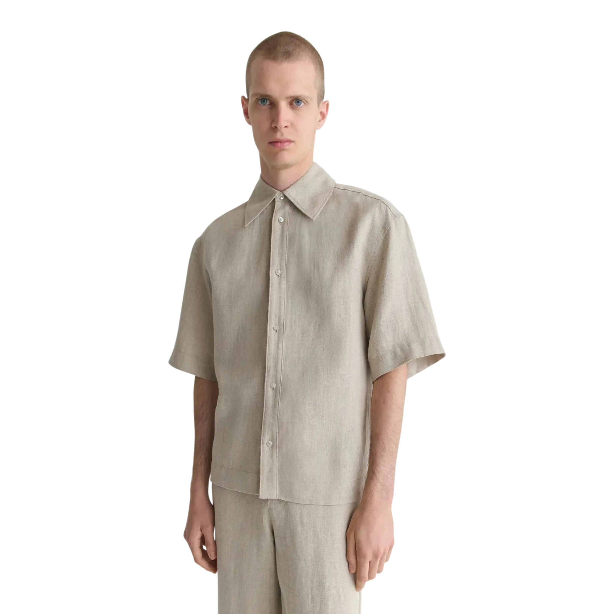 Séfr Dao Shirt - Beige Concrete Linen Shirt Séfr 