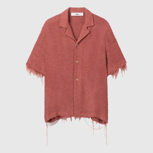 Séfr Fausto Shirt - Washed Fringed Red Shirt Séfr 