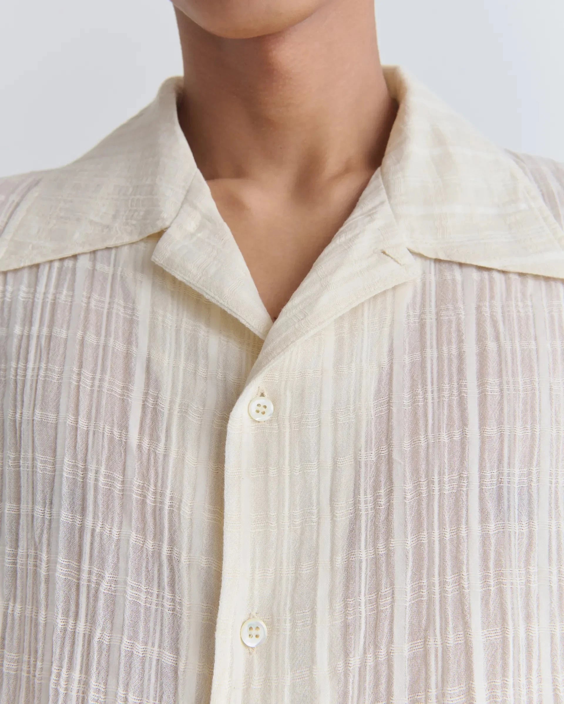 Séfr Ignacio Shirt - Cloud White Check Shirt Séfr 