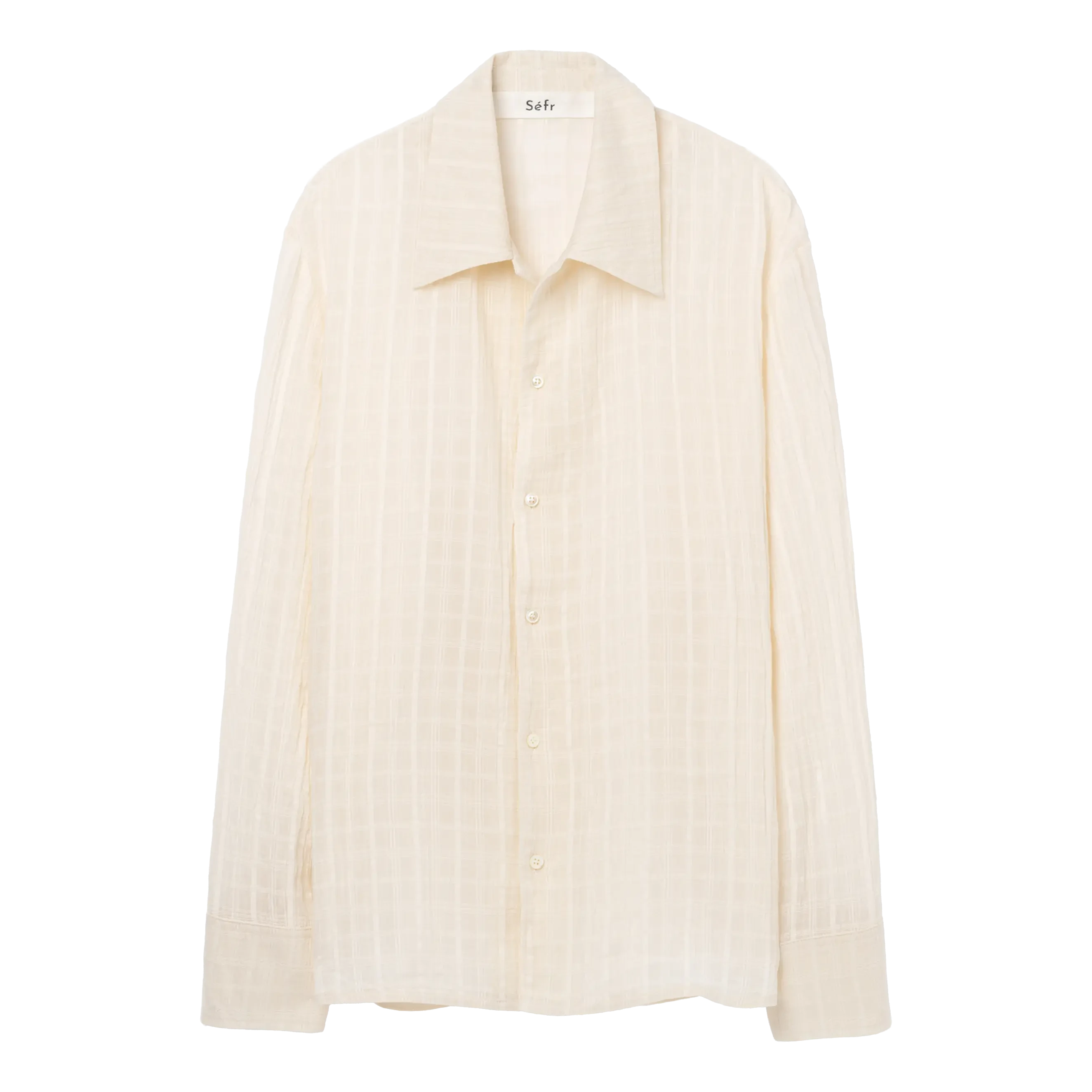 Séfr Ignacio Shirt - Cloud White Check Shirt Séfr 