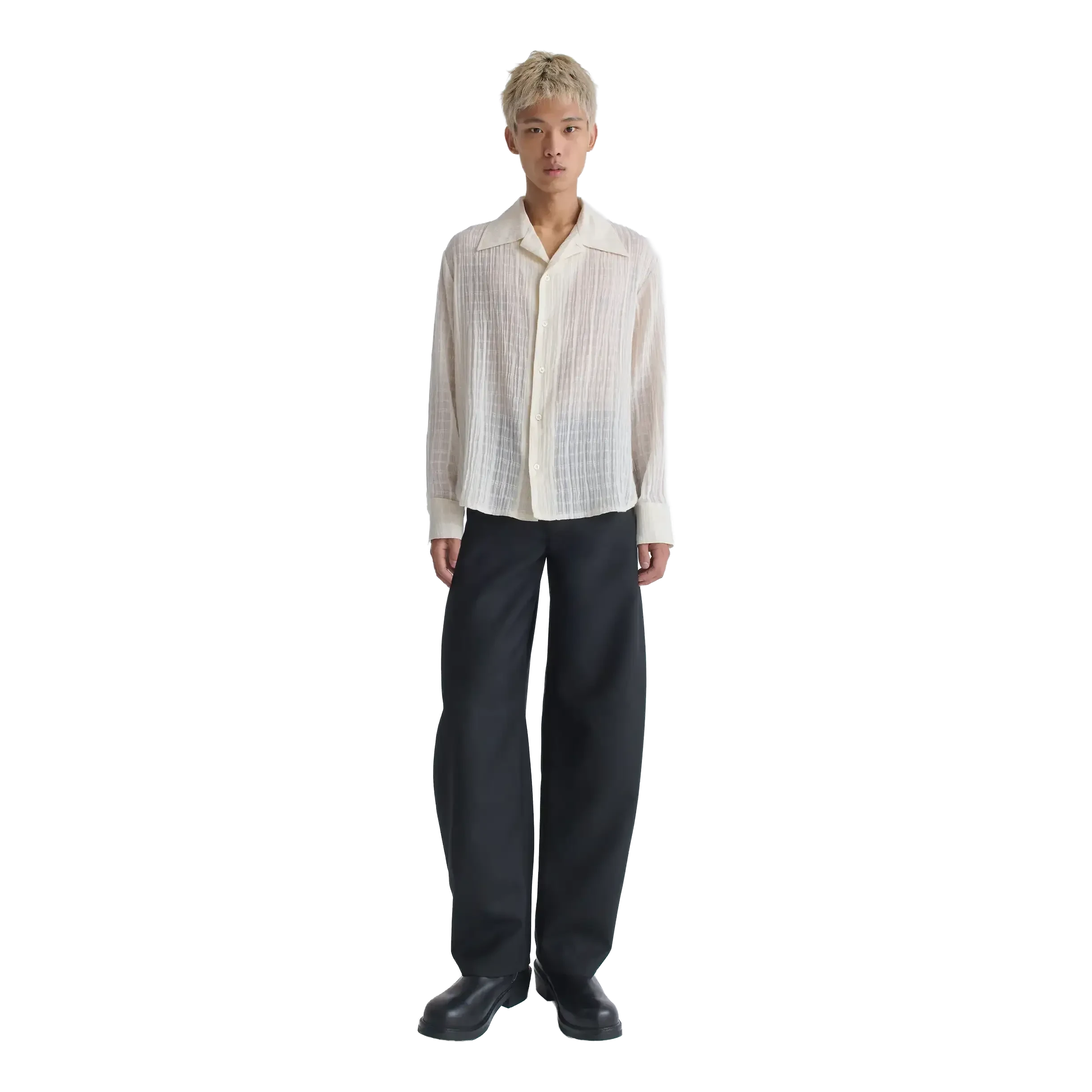 Séfr Ignacio Shirt - Cloud White Check Shirt Séfr 