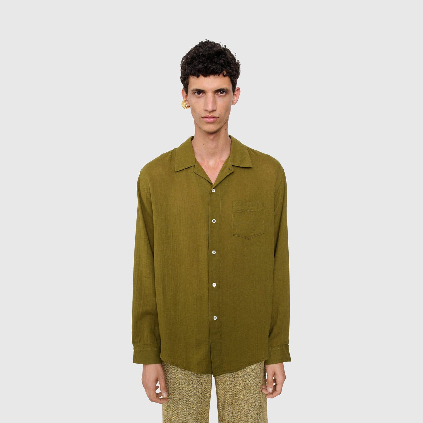 Séfr Leo Shirt - Moss Green Shirt Séfr 