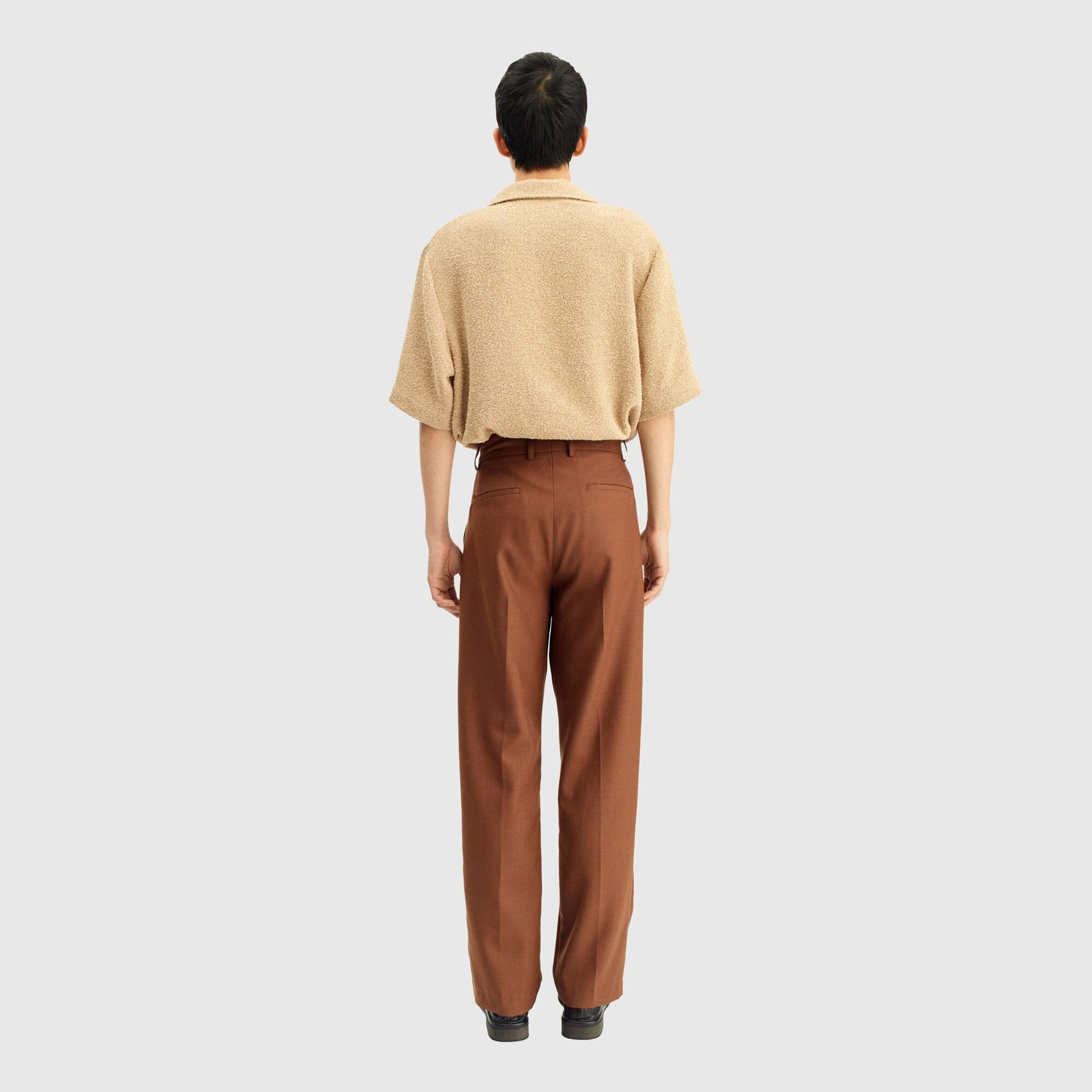 Séfr Mike Suit Trouser - Mid Brown Wool Pants Séfr 