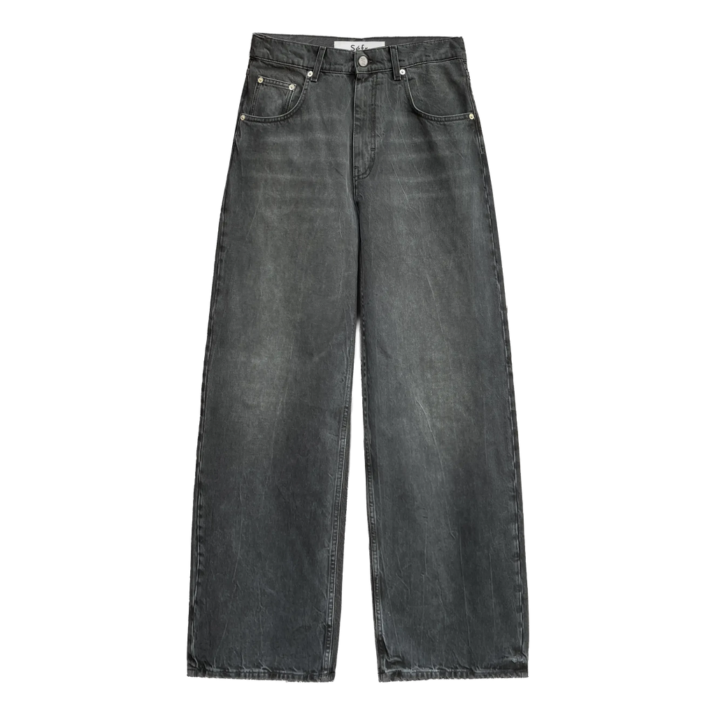 Séfr Relaxed Cut Jeans - Black Worn Wash Pants Séfr 