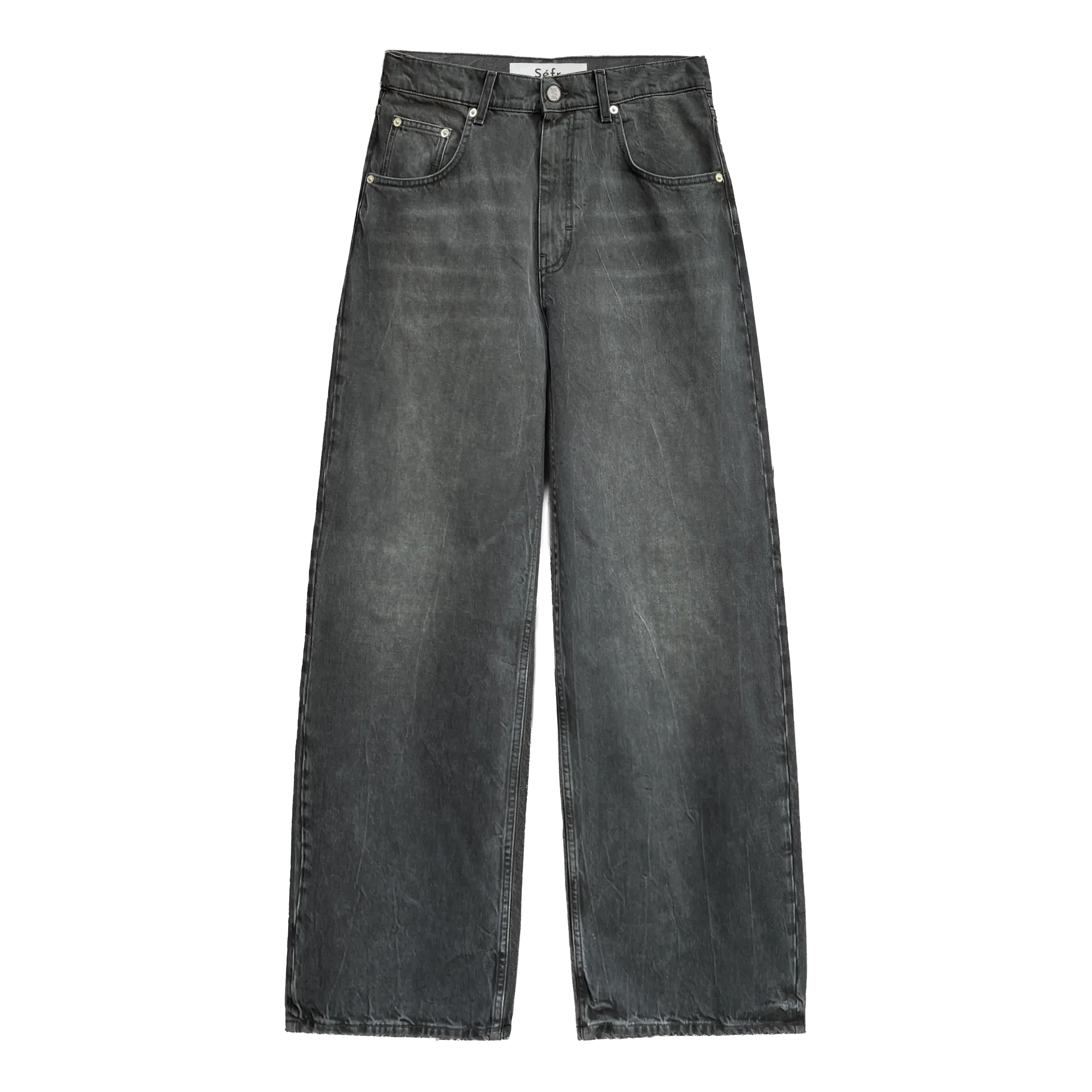 Séfr Relaxed Cut Jeans - Black Worn Wash Pants Séfr 