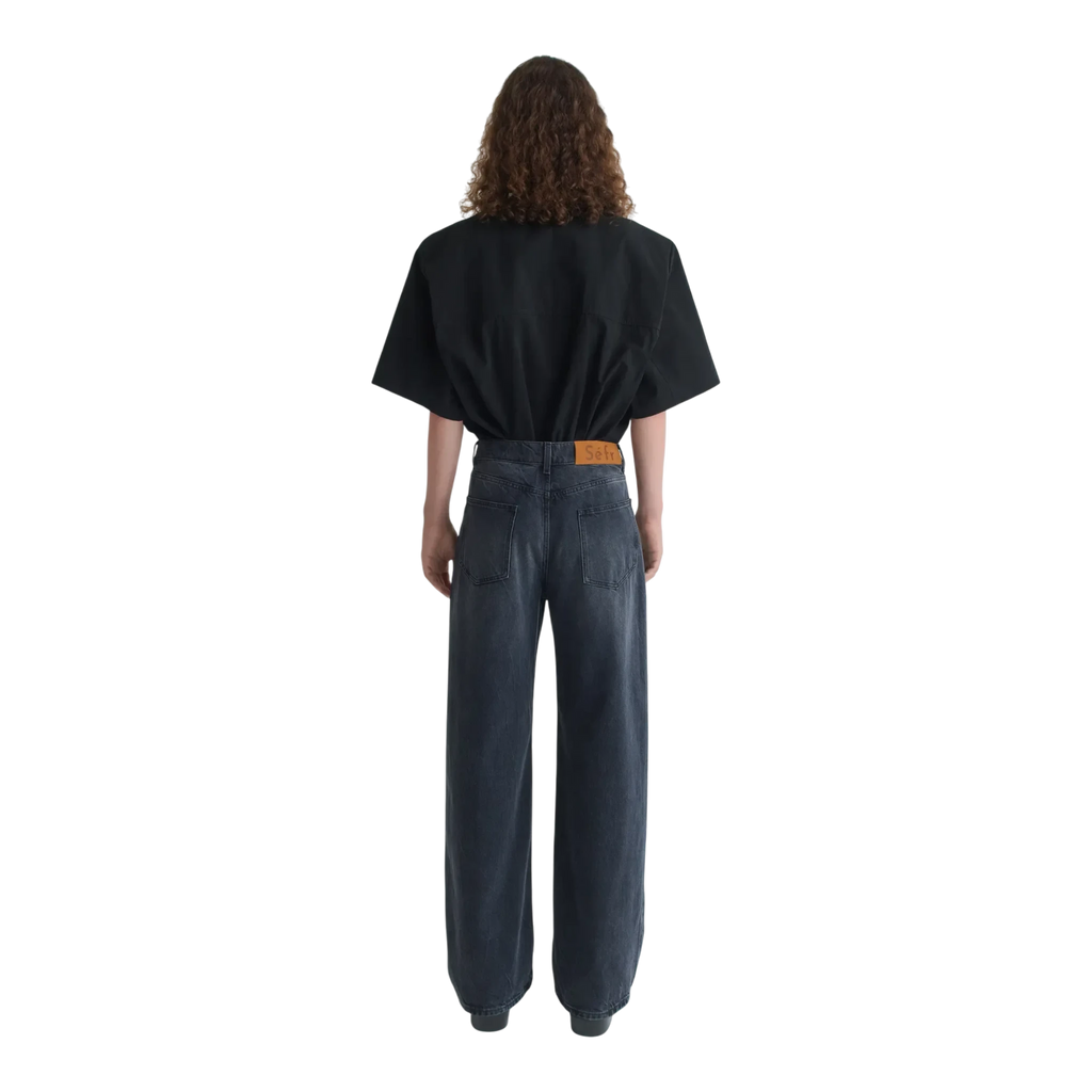Séfr Relaxed Cut Jeans - Black Worn Wash Pants Séfr 