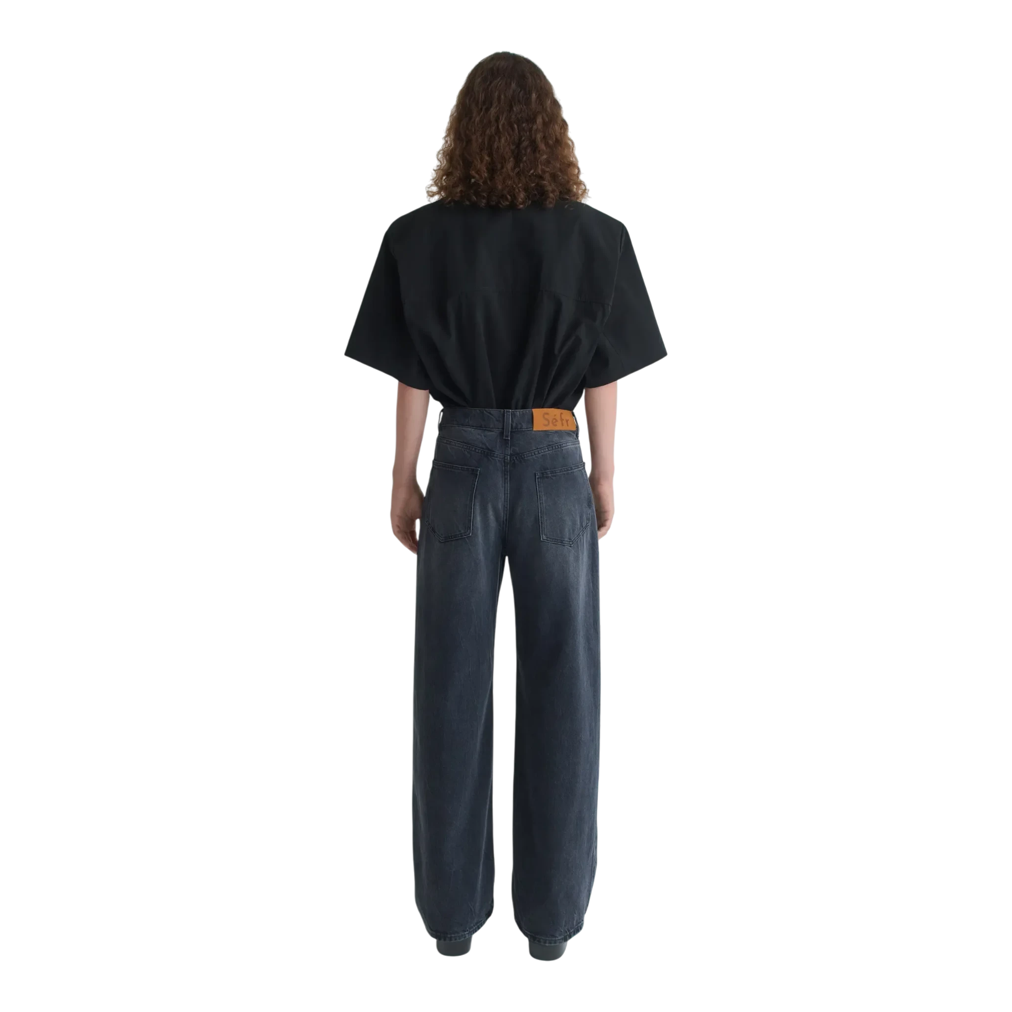 Séfr Relaxed Cut Jeans - Black Worn Wash Pants Séfr 