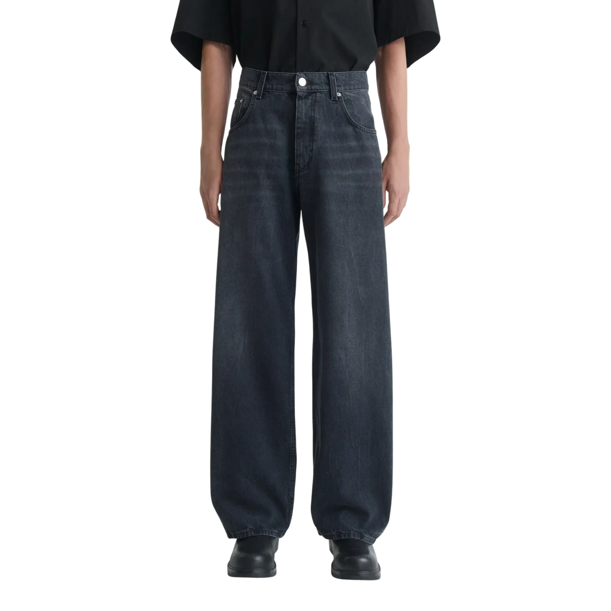 Séfr Relaxed Cut Jeans - Black Worn Wash Pants Séfr 