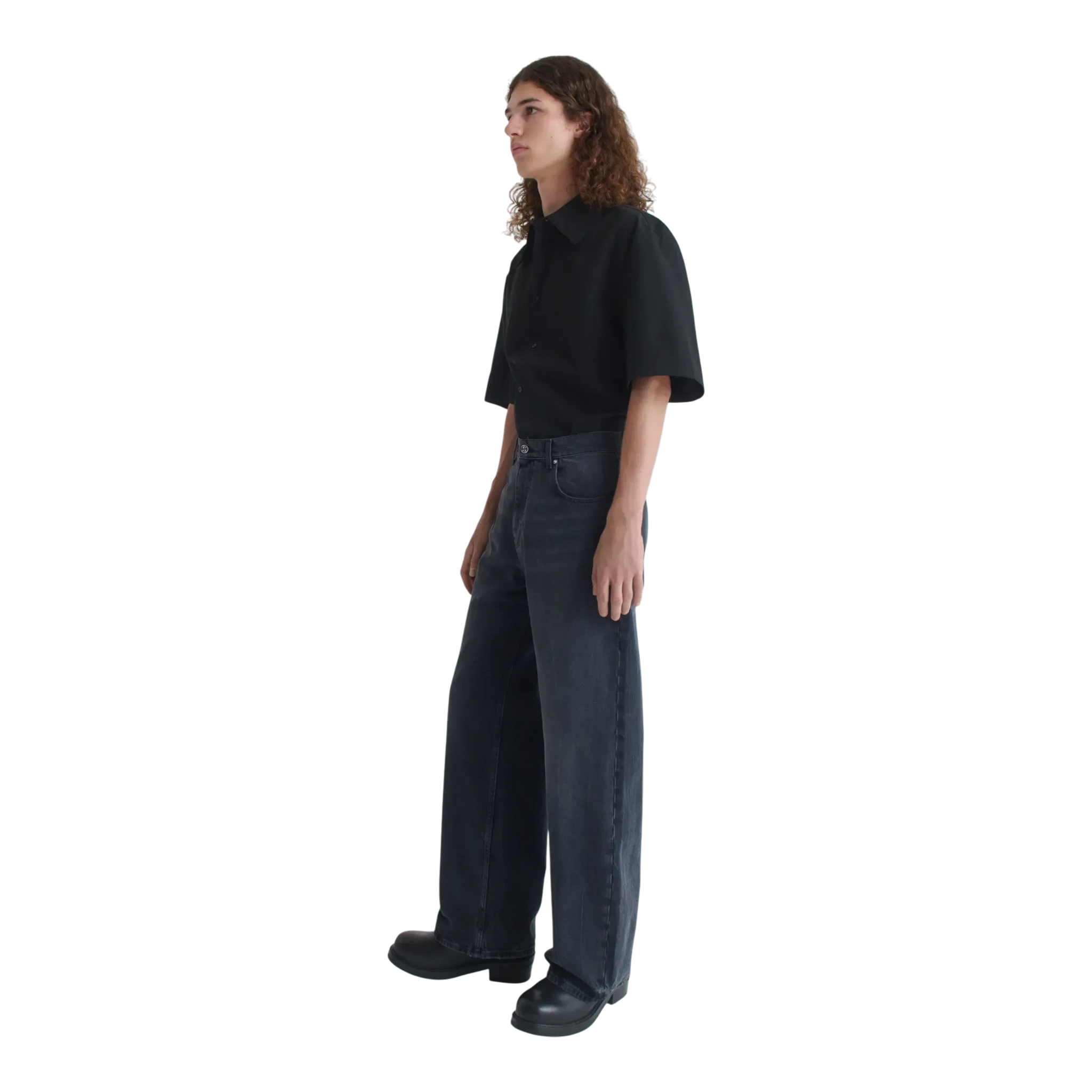 Séfr Relaxed Cut Jeans - Black Worn Wash Pants Séfr 