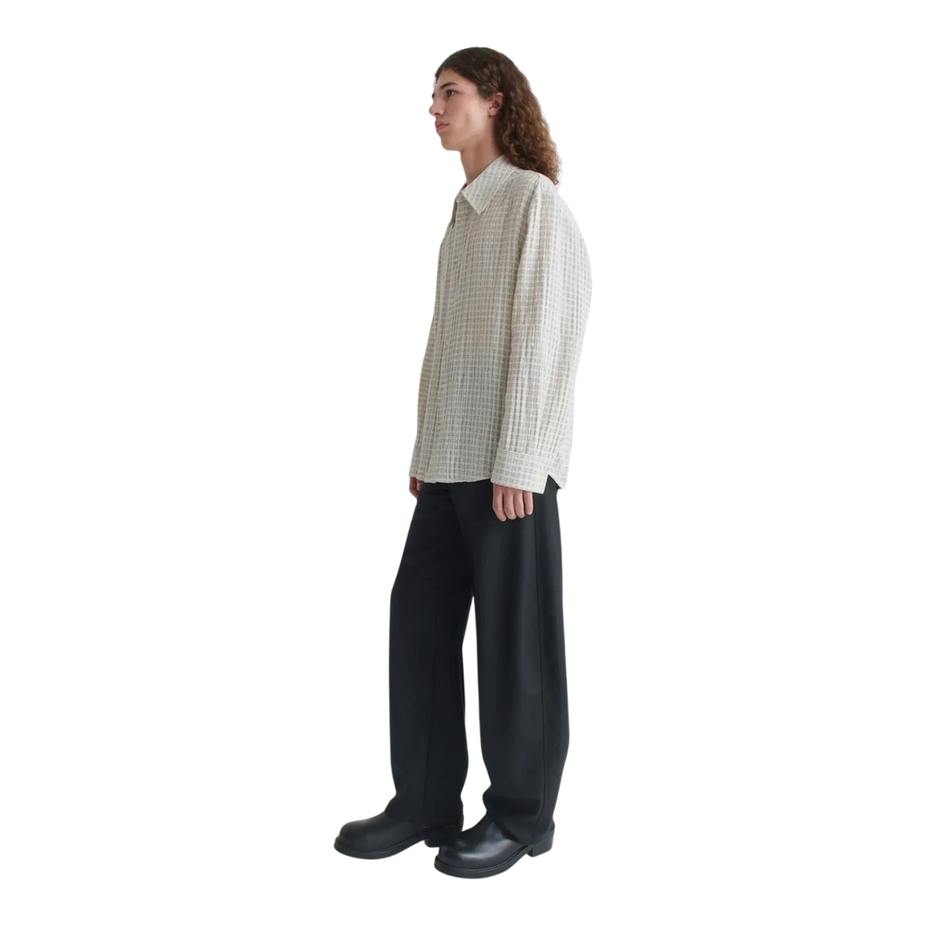 Séfr Wes Shirt - Subtle Beige Check Shirt Séfr 