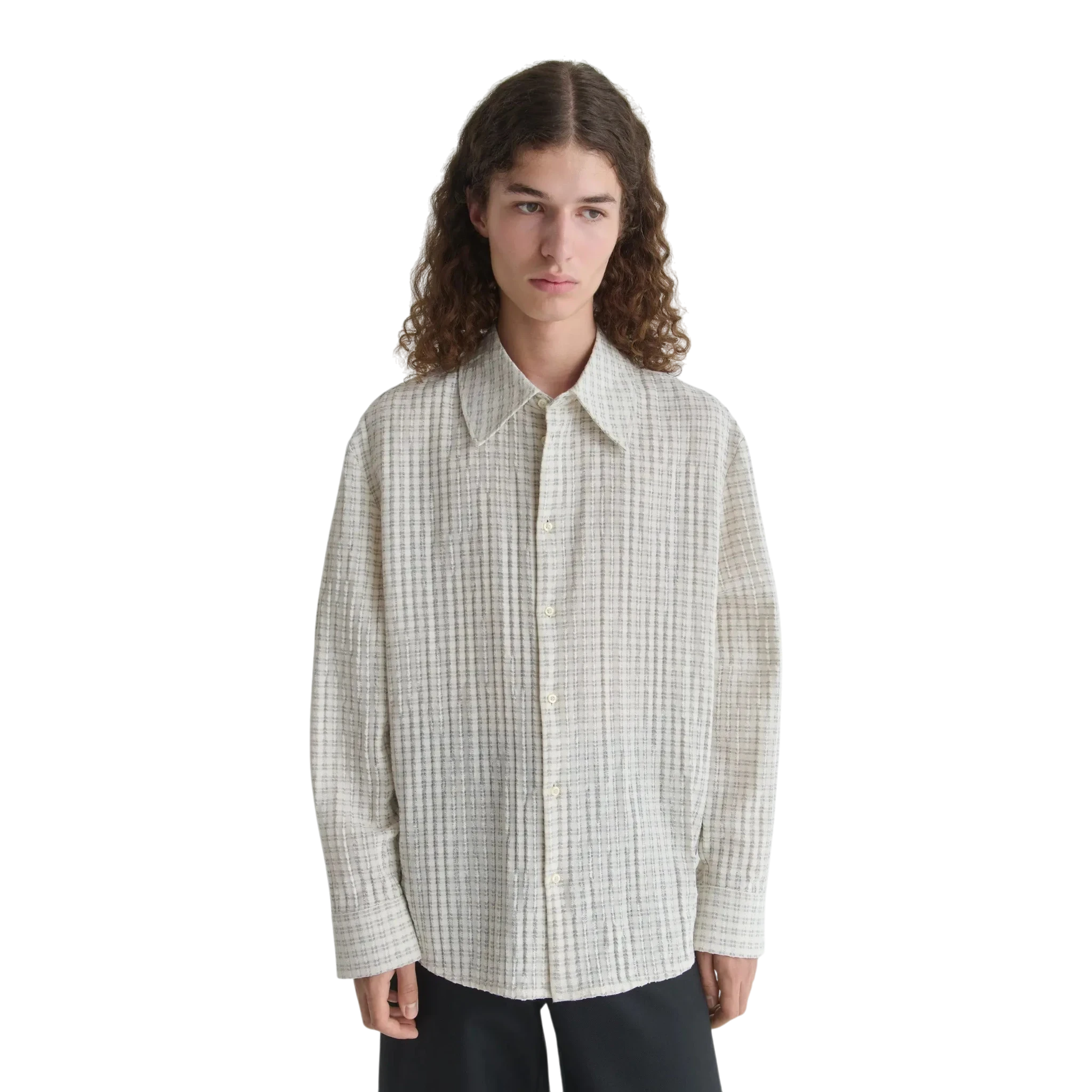 Séfr Wes Shirt - Subtle Beige Check Shirt Séfr 