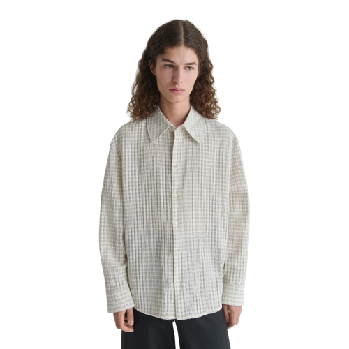 Séfr Wes Shirt - Subtle Beige Check Shirt Séfr 