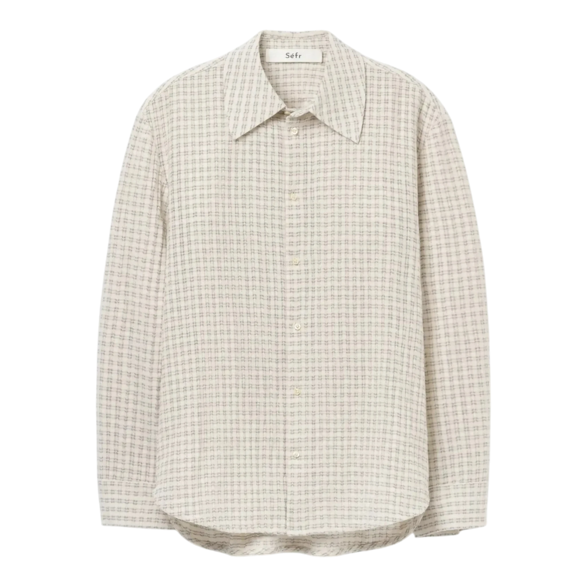 Séfr Wes Shirt - Subtle Beige Check Shirt Séfr 