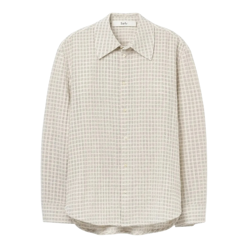 Séfr Wes Shirt - Subtle Beige Check Shirt Séfr 