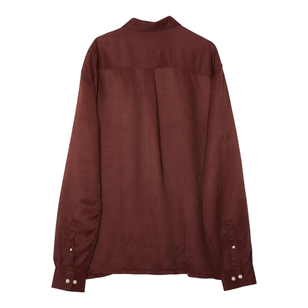 Soulland - Carl Viscose Linen Mix Shirt - Wine Skjorte Soulland 