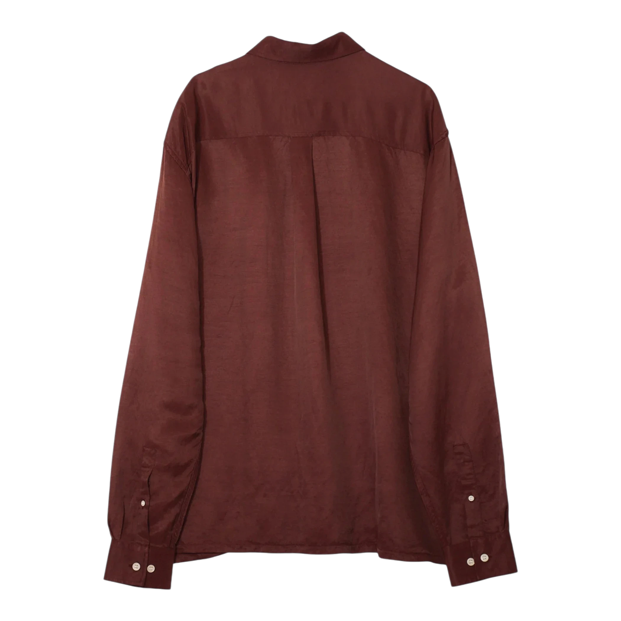 Soulland - Carl Viscose Linen Mix Shirt - Wine Skjorte Soulland 