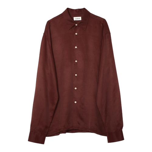 Soulland - Carl Viscose Linen Mix Shirt - Wine Skjorte Soulland 
