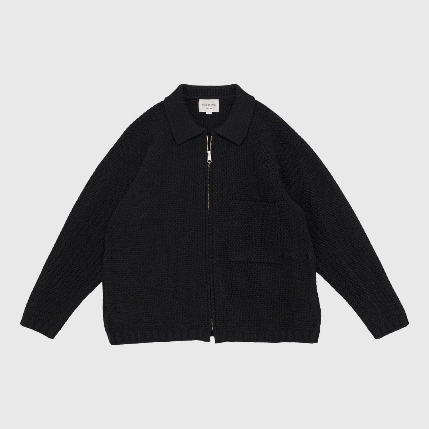 Still by Hand 5G Knitted Blouson - Black Jacket Still By Hand 