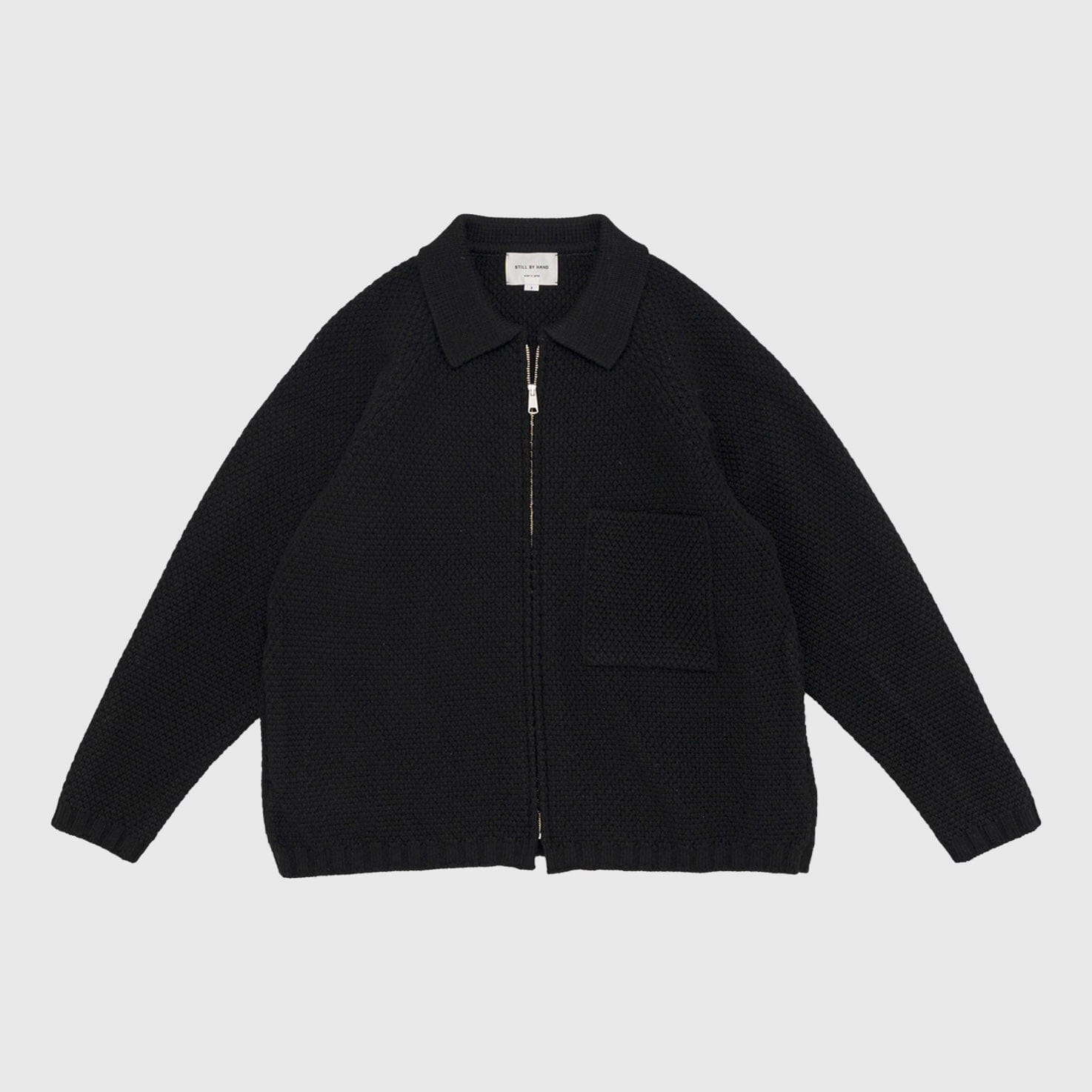 Still by Hand 5G Knitted Blouson - Black Jacket Still By Hand 