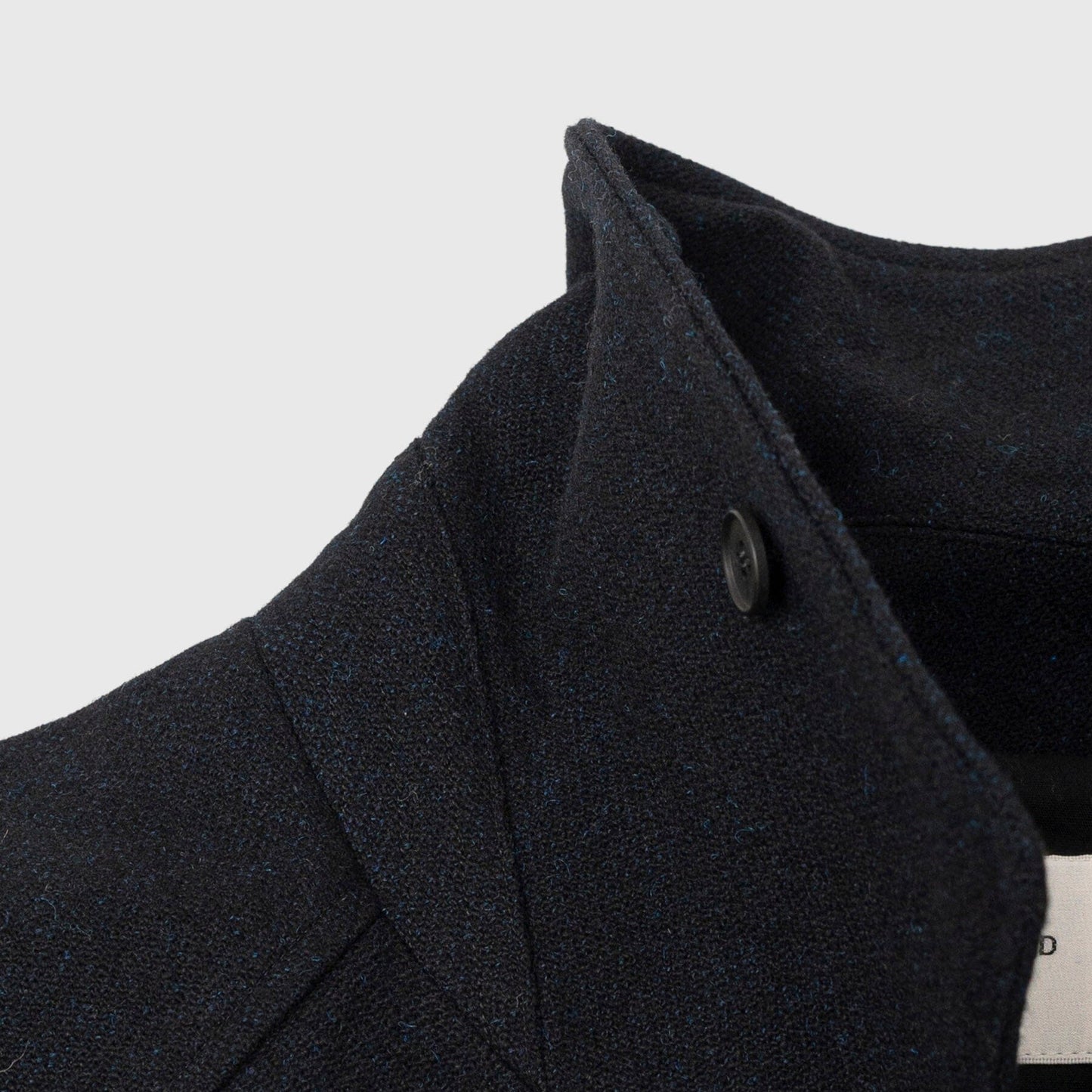 Still by Hand Bal Collar Coat - Black Navy Coat Still By Hand 