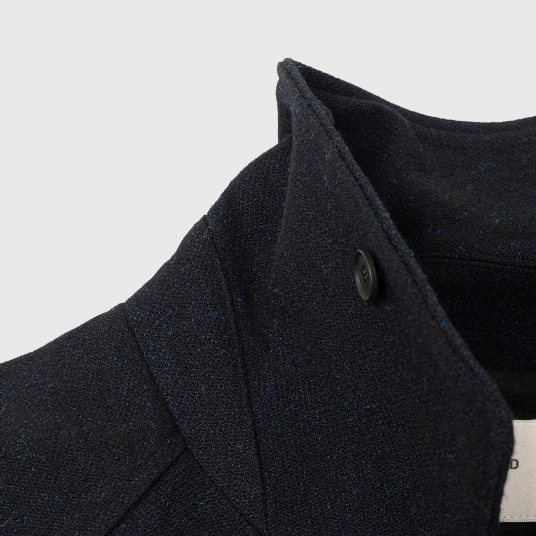 Still by Hand Bal Collar Coat - Black Navy Coat Still By Hand 