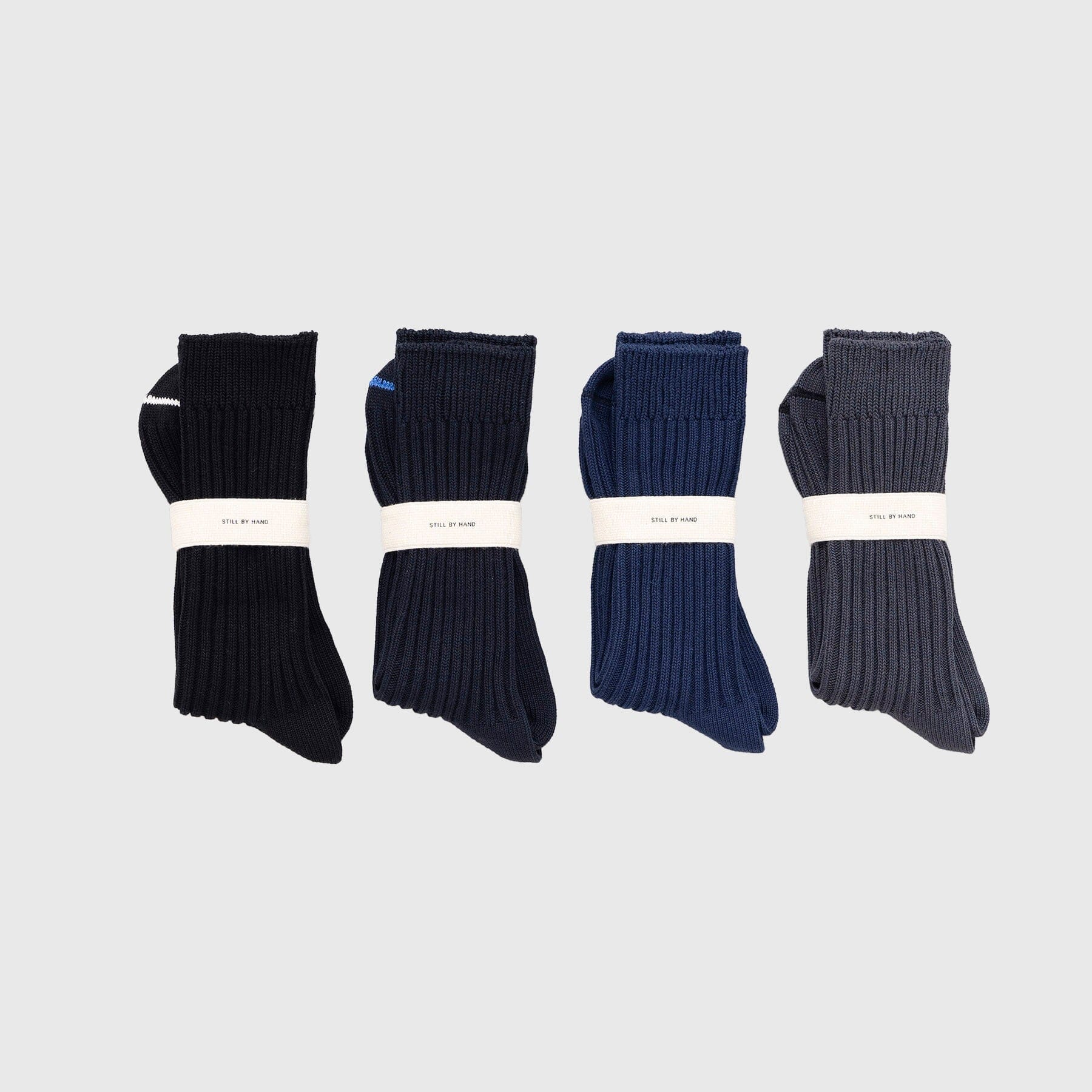 Still By Hand - Bmp Cotton Socks - Black Sokker STILL BY HAND 