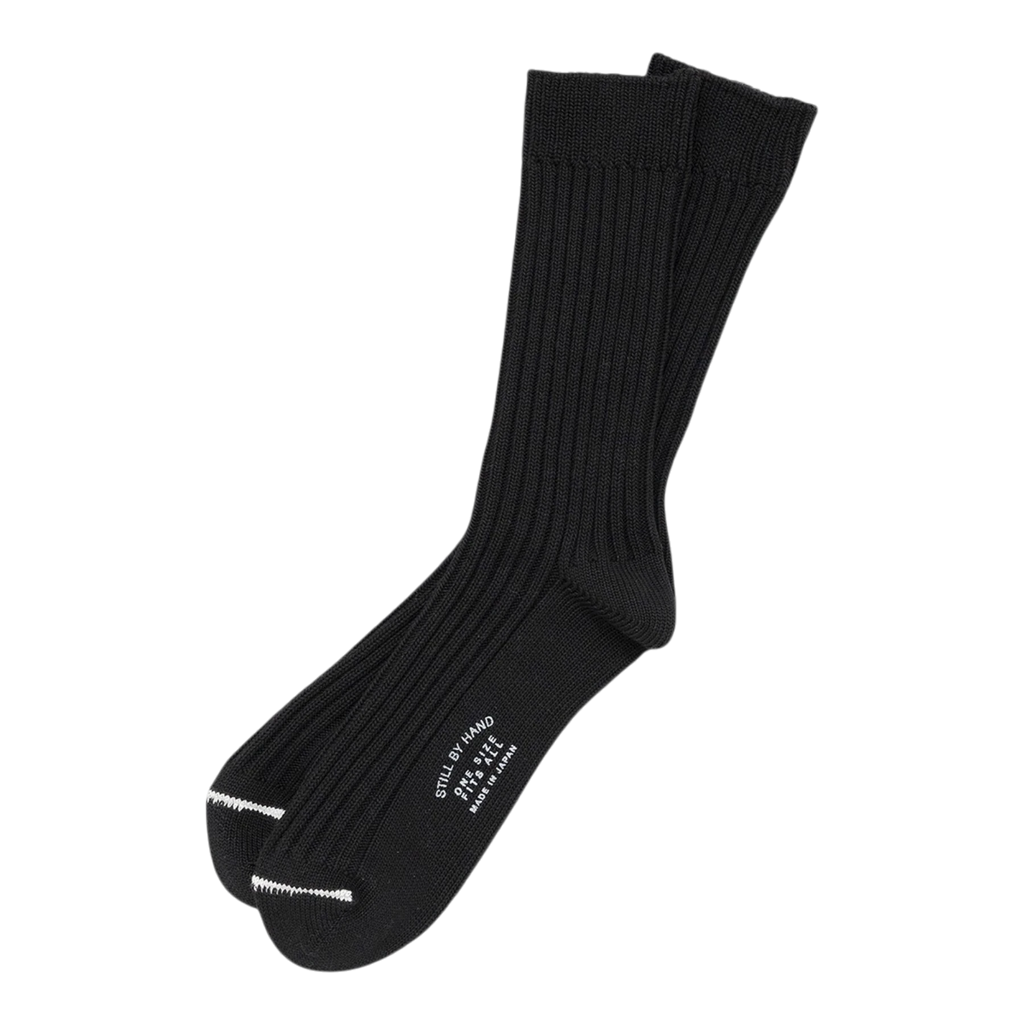 Still By Hand - Bmp Cotton Socks - Black Sokker STILL BY HAND 