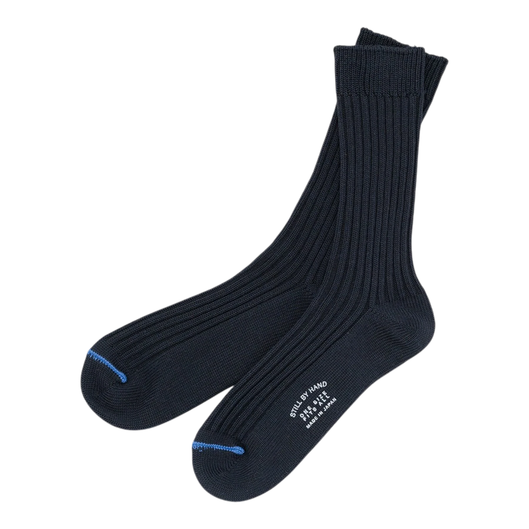Still By Hand - Bmp Cotton Socks - Dark Navy Sokker STILL BY HAND 