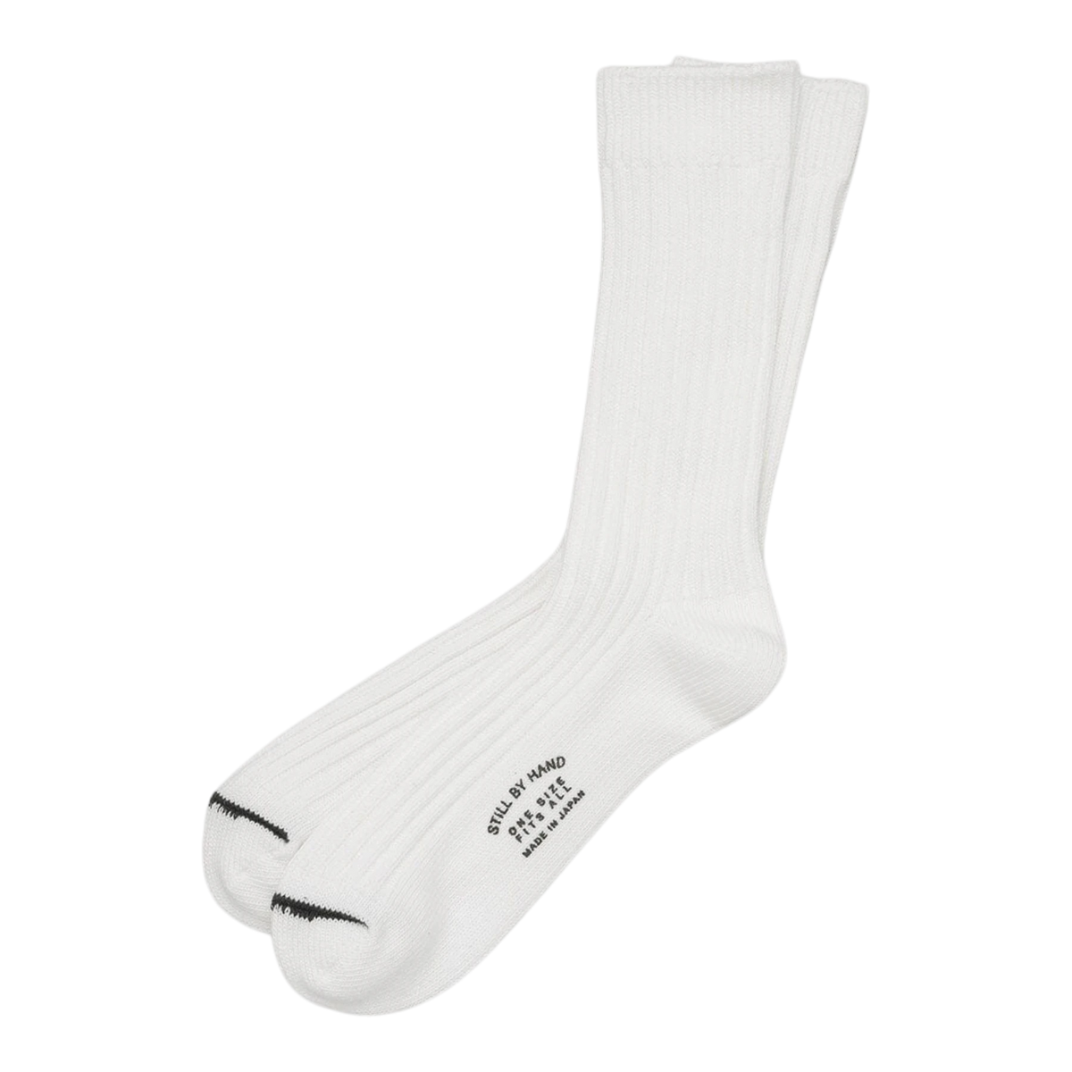 Still By Hand - Bmp Cotton Socks - White Sokker STILL BY HAND 