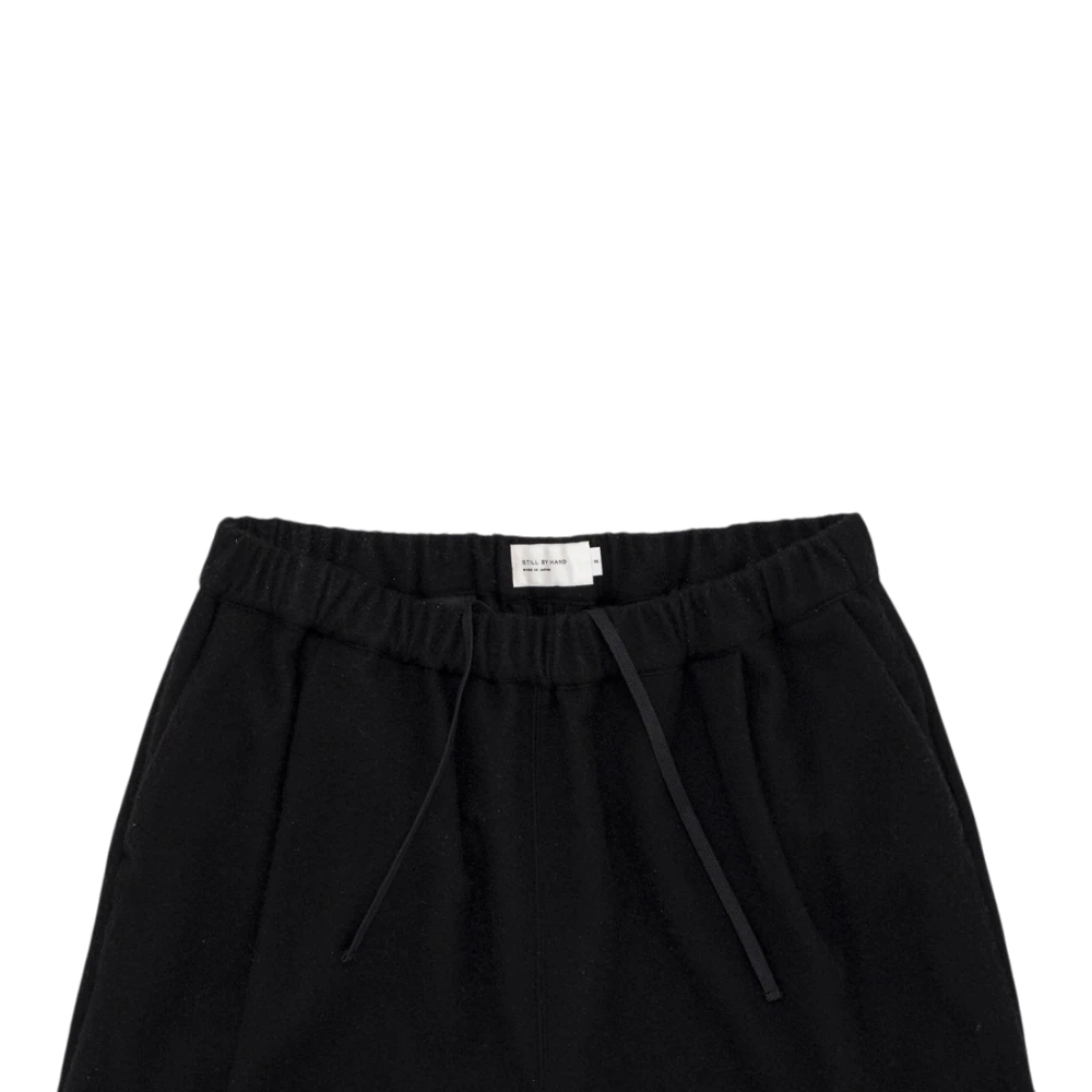 Still By Hand - Cashmere Mixed Easy Pants - Black Bukse STILL BY HAND 