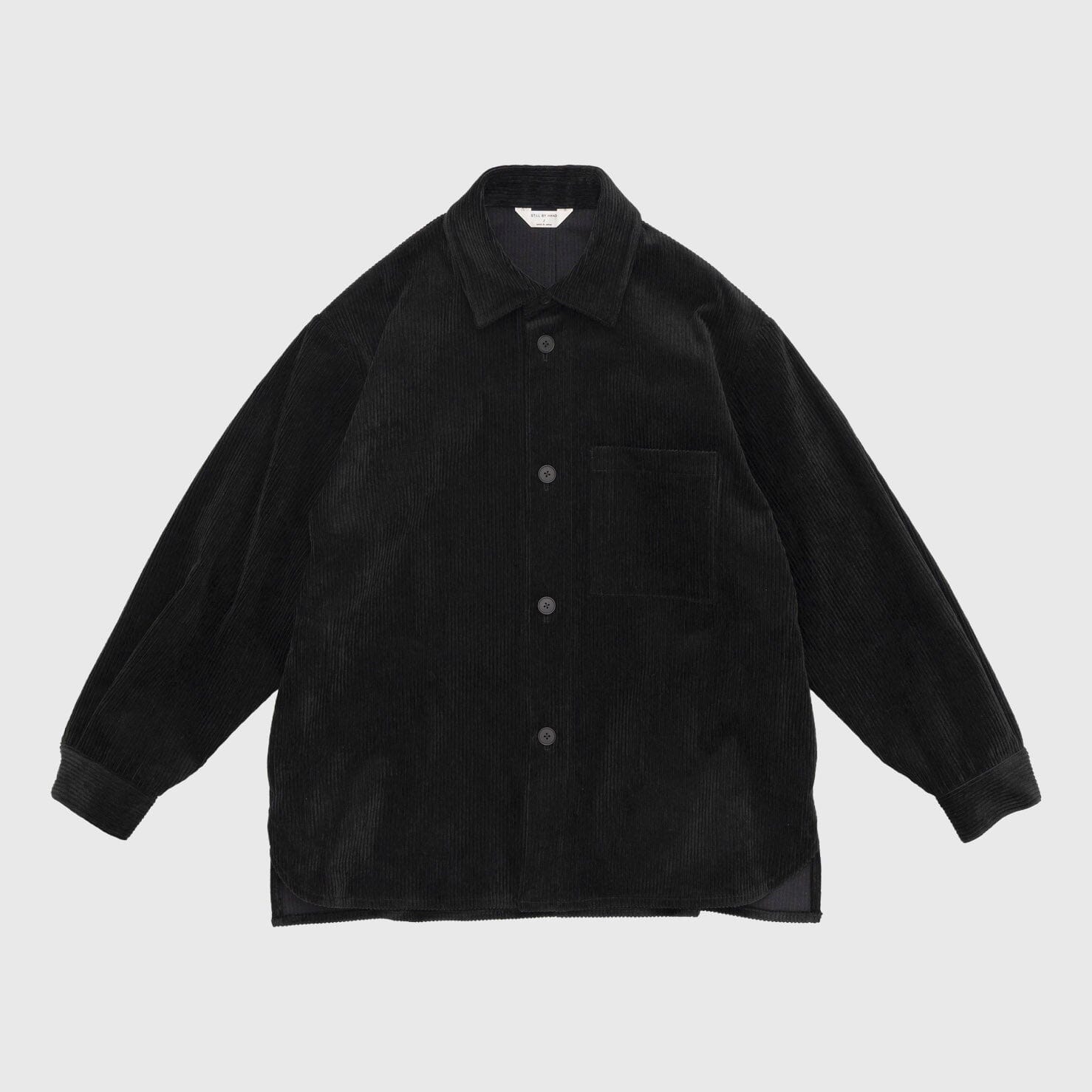 Still by Hand Corduroy Shirt Jacket - Black Overshirt Still By Hand 