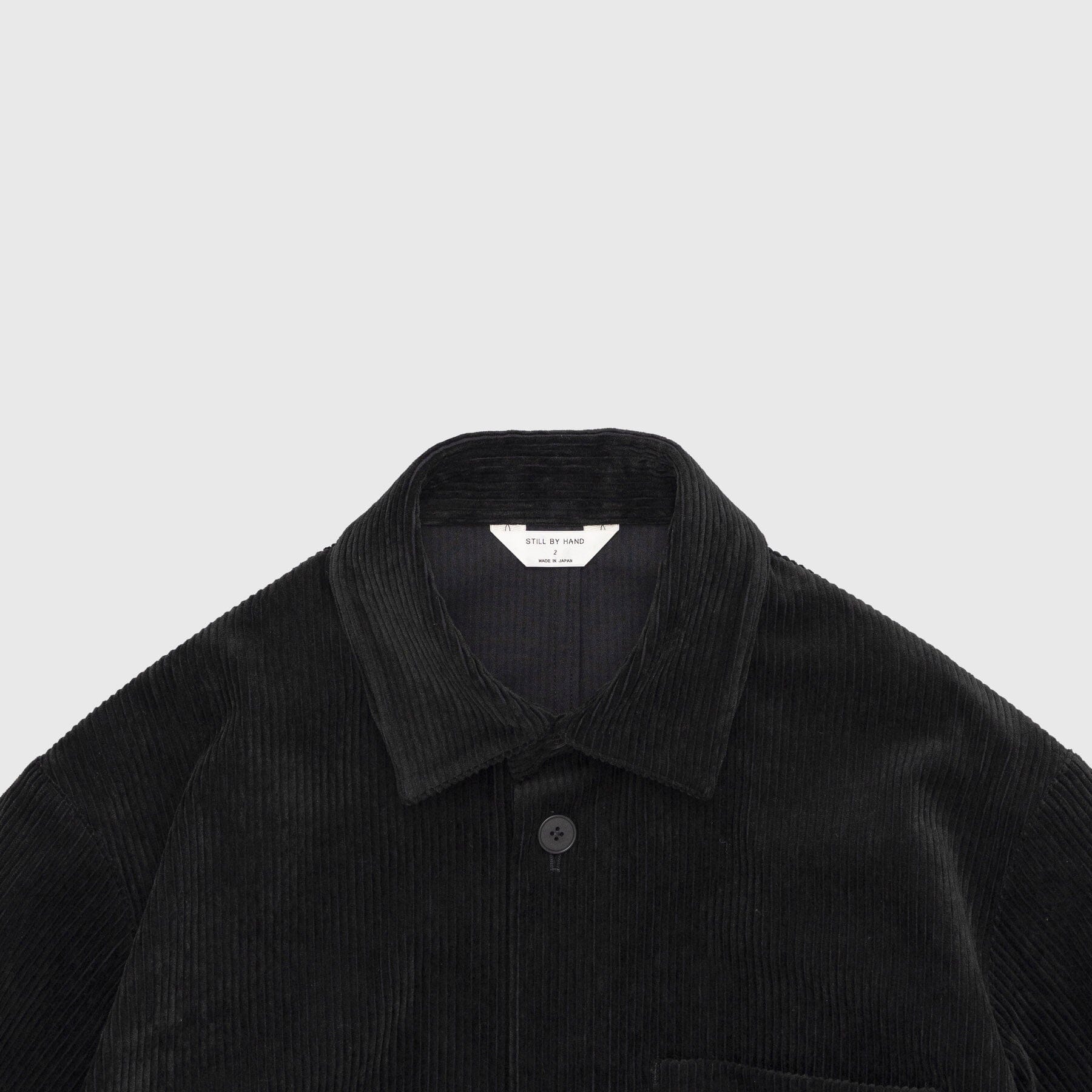 Still by Hand Corduroy Shirt Jacket - Black Overshirt Still By Hand 