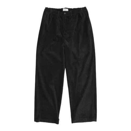 Still By Hand - Corduroy Straight Pants - Black Bukse STILL BY HAND 