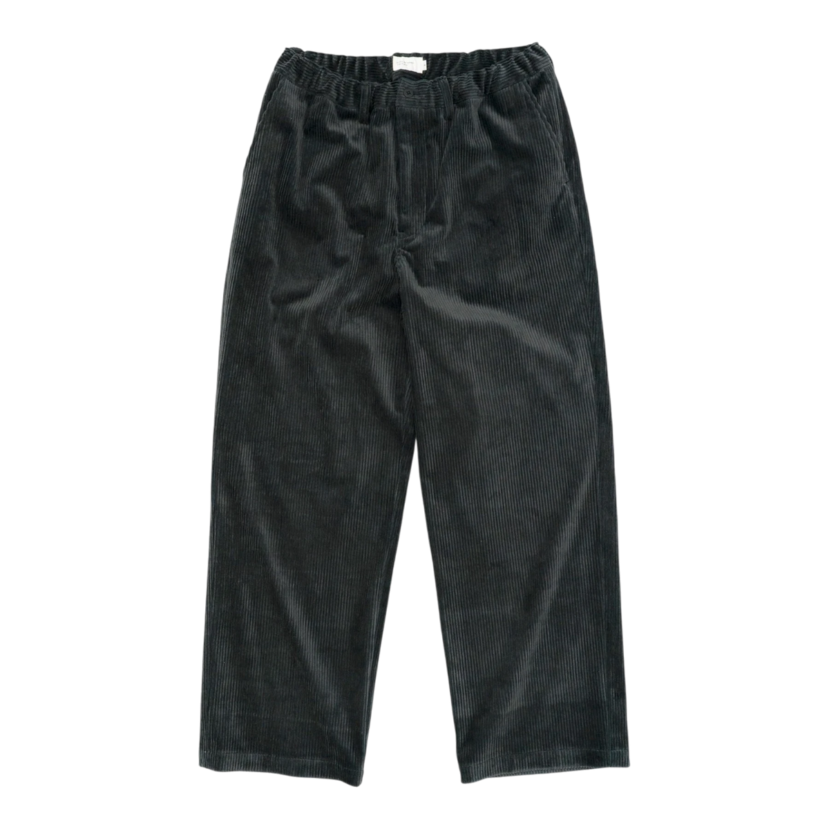 Still By Hand - Corduroy Straight Pants - Blue Charcoal Bukse STILL BY HAND 